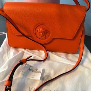 Versace Bold Orange Crossbody Bag